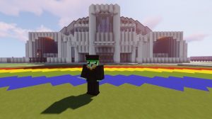 Screenshot of graduate on Ching Field in Minecraft.