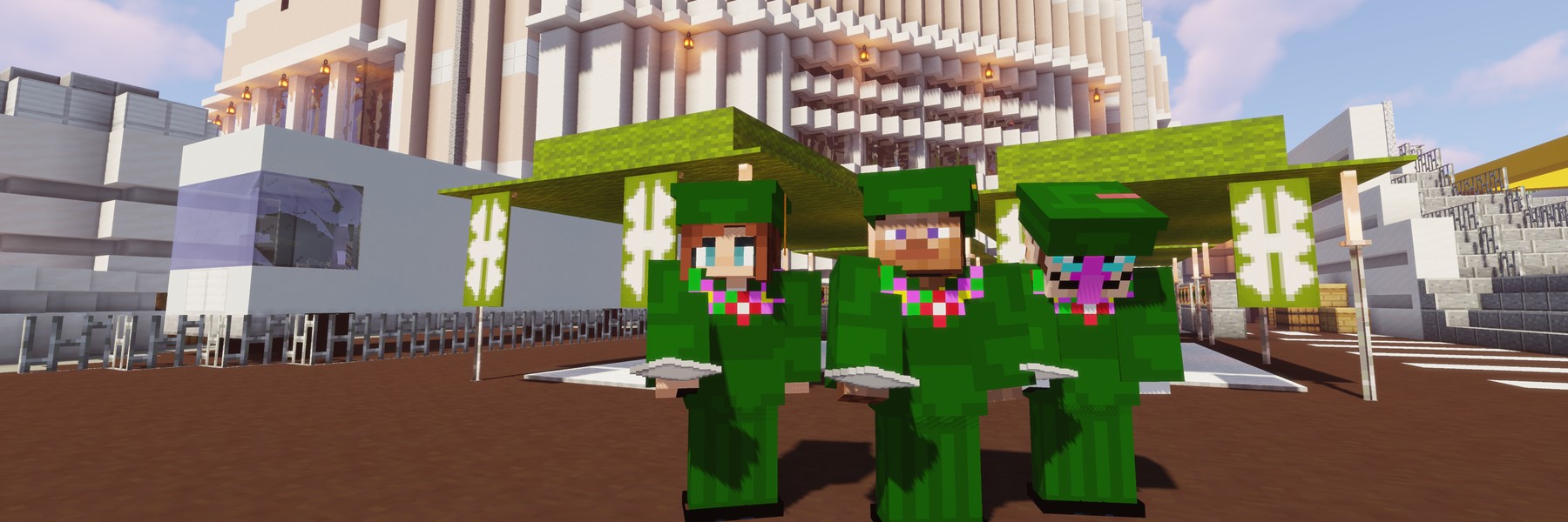 Screenshot Of Minecraft Graduates In Game.