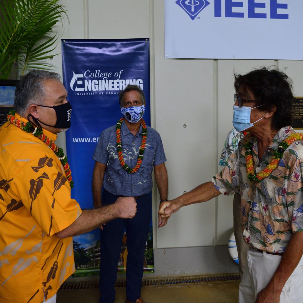 Brennon Morioka And Douglas Kuo Share A Fist-bump.