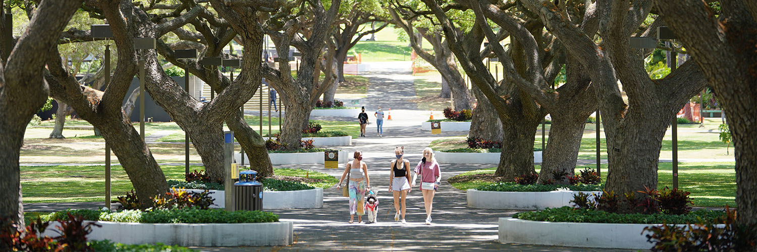 Students Walking On McCarthy Mall