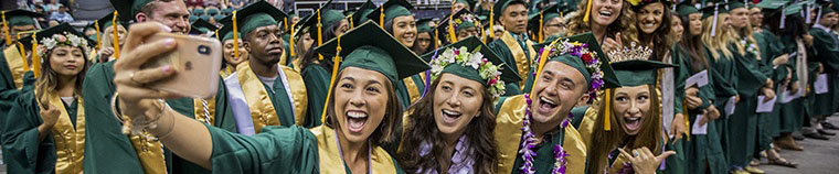 Graduates taking a selfie