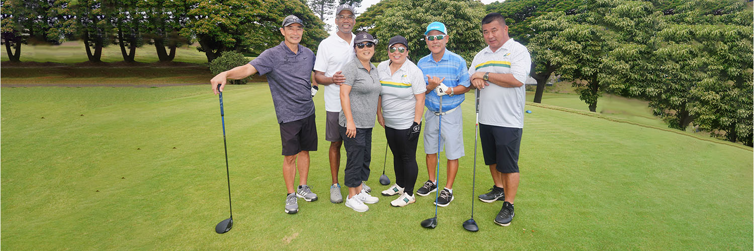 Golfers Posing For A Group Photo