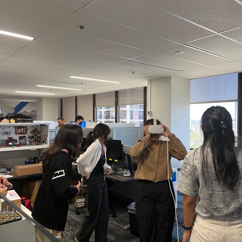 A Group Of Students Playing With Virtual Reality