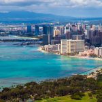 View of Honolulu from Diamond Head during day