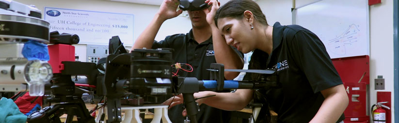 Students Inspecting Their Drone