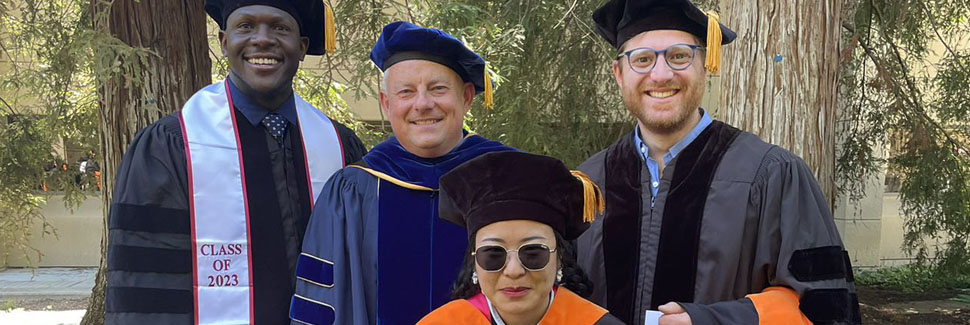 Prof. Murmann With Three Of His Graduating Students