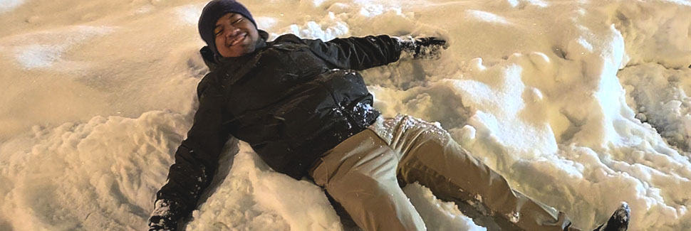 Man Making A Snow Angel